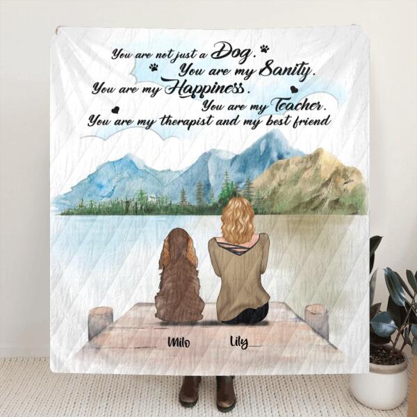 Personalized Dog Mom Quilt/Fleece Blanket  - Up to 5 Dogs - Best Gift For Dog Lovers - You Are My Best Friend - TBZX4U