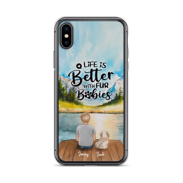 Custom Personalized Pet Kid Phone Case - Life Is Better With Fur Babies - Case For iPhone And Samsung