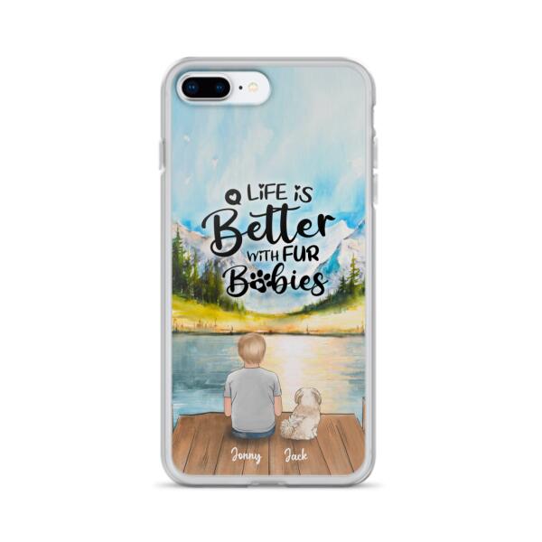 Custom Personalized Pet Kid Phone Case - Life Is Better With Fur Babies - Case For iPhone And Samsung