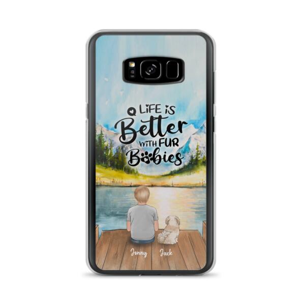 Custom Personalized Pet Kid Phone Case - Life Is Better With Fur Babies - Case For iPhone And Samsung