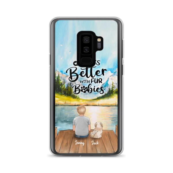 Custom Personalized Pet Kid Phone Case - Life Is Better With Fur Babies - Case For iPhone And Samsung