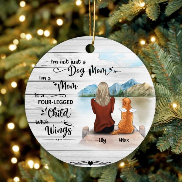 Custom Personalized Dog Mom Memorial Ornament - Mom & Dog - Best Gift For Dog Lovers - I'm Not Just A Dog Mom - TBZX4U