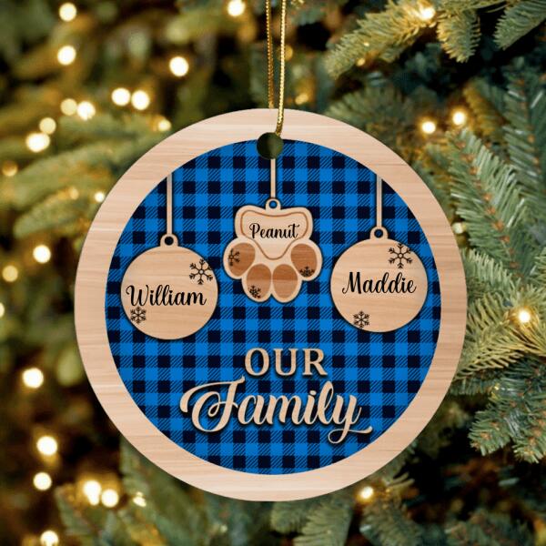 Custom Personalized Christmas Family Ornament - Best Gift For Family - Our Family