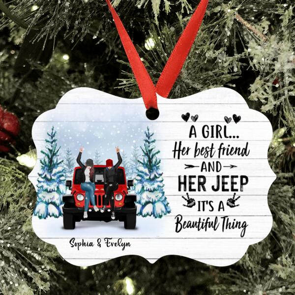 Custom Personalized Besties Off-road Ornament - Gift For Best Friends - A Girl... Her Best Friend