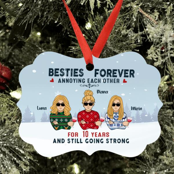 Custom Personalized Siblings/ Friends Annoying Front Ornament - Gift Idea For Siblings And Friends -  Besties Forever