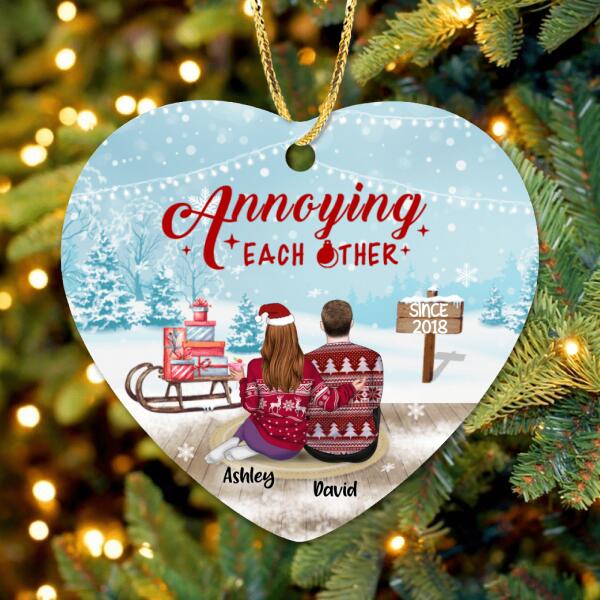 Custom Personalized Christmas Annoying Couple Ornament - Christmas Gift Idea For Couple - Annoying Each Other