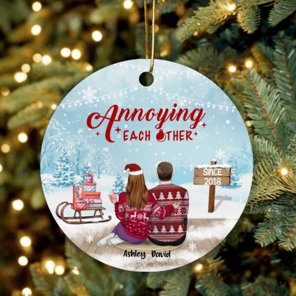 Custom Personalized Christmas Annoying Couple Ornament - Christmas Gift Idea For Couple - Annoying Each Other