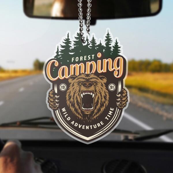 Custom Personalized Camping Car Ornament - Upto 12 Options - Gift Idea For Camping Lover