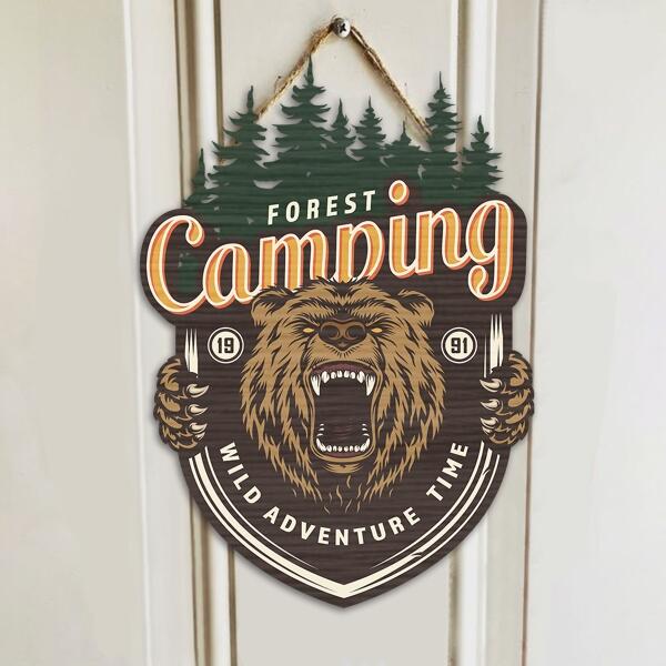 Custom Personalized Camping Door Sign - Upto 12 Options - Gift Idea For Camping Lover