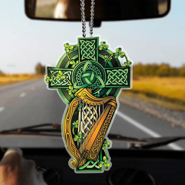 Custom Personalized Irish Celtic St Patrick's Day Car Ornament - Gift Idea For St Patrick's Day