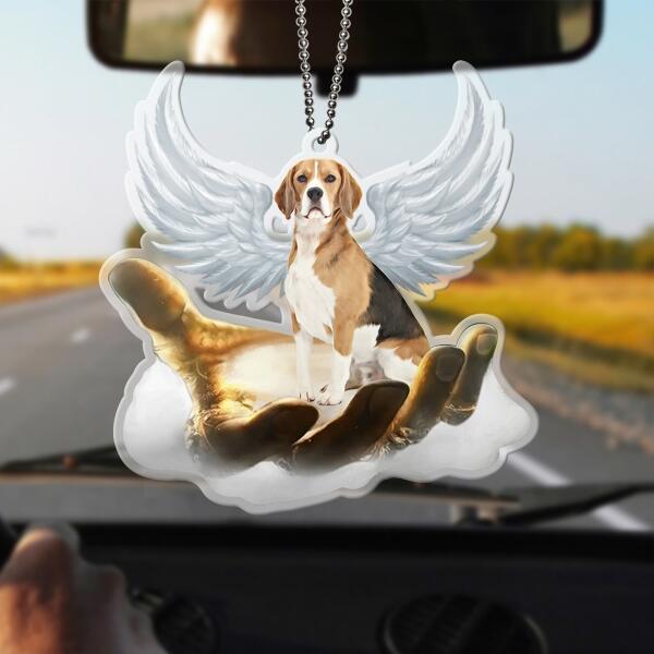 Custom Personalized Memorial Dog Car Ornament - Upto 12 Dog Breeds - Gift Idea For Dog Lover