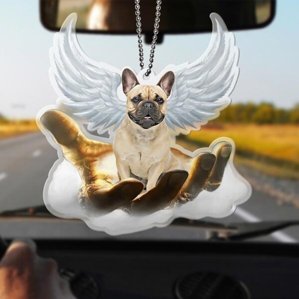 Custom Personalized Memorial Dog Car Ornament - Upto 12 Dog Breeds - Gift Idea For Dog Lover