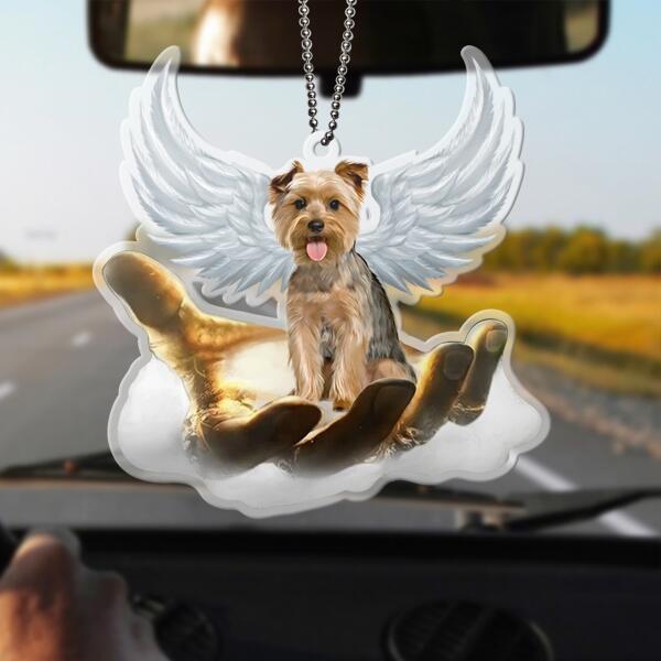 Custom Personalized Memorial Dog Car Ornament - Upto 12 Dog Breeds - Gift Idea For Dog Lover