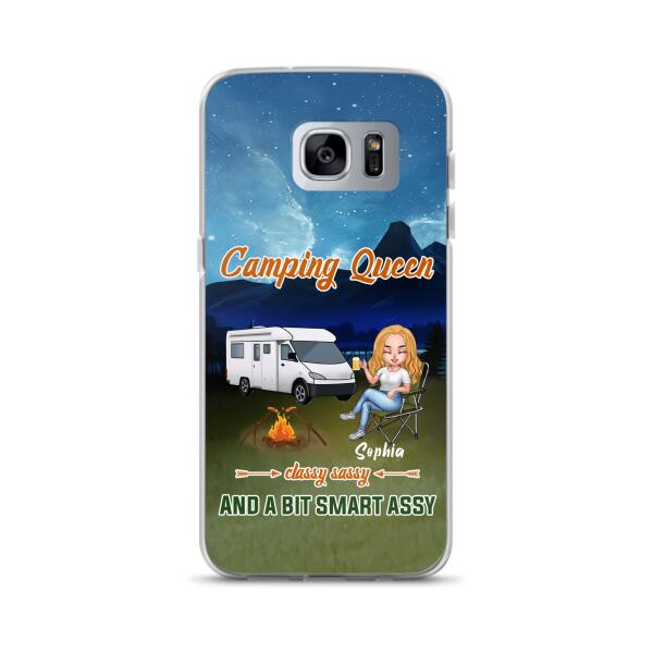 Custom Personalized Camping Queen Phone Case - Gift Idea For Camping Lover - Case For iPhone And Samsung