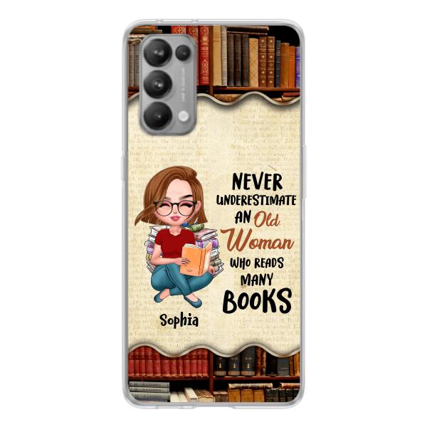 Custom Personalized Old Woman Books Phone Case - Gift Idea For Books Lover - Case For Xiaomi, Oppo And Huawei