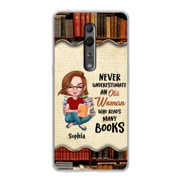 Custom Personalized Old Woman Books Phone Case - Gift Idea For Books Lover - Case For Xiaomi, Oppo And Huawei