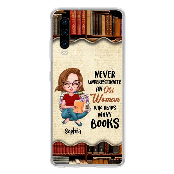 Custom Personalized Old Woman Books Phone Case - Gift Idea For Books Lover - Case For Xiaomi, Oppo And Huawei