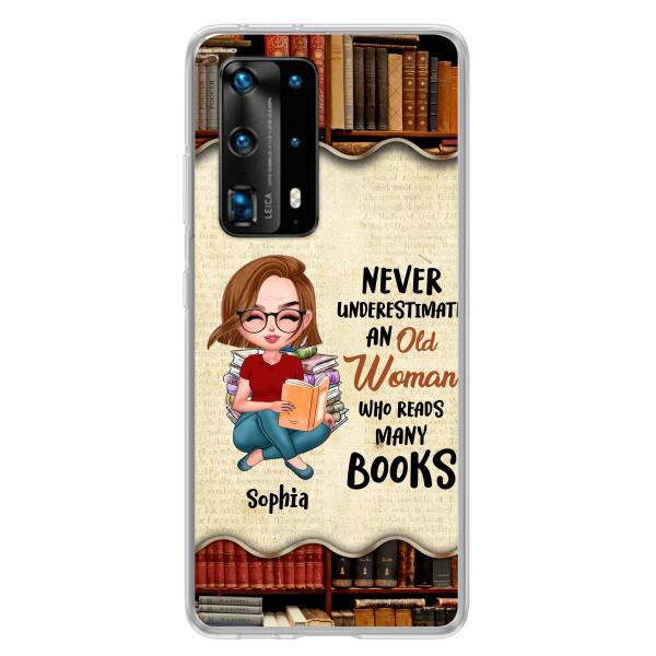 Custom Personalized Old Woman Books Phone Case - Gift Idea For Books Lover - Case For Xiaomi, Oppo And Huawei