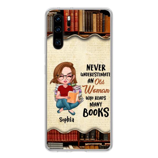 Custom Personalized Old Woman Books Phone Case - Gift Idea For Books Lover - Case For Xiaomi, Oppo And Huawei