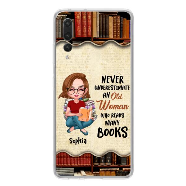 Custom Personalized Old Woman Books Phone Case - Gift Idea For Books Lover - Case For Xiaomi, Oppo And Huawei