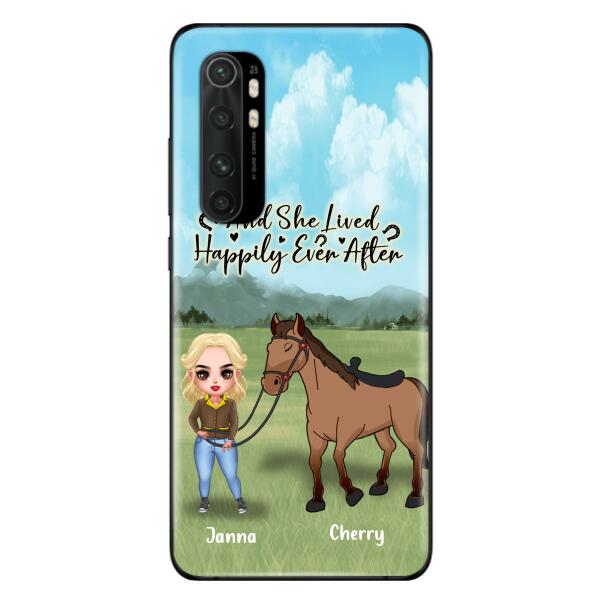 Customer Personalized Horse Girl Chibi Phone Case - Gift for Horse Lovers with the case for Huawei, Xiaomi and Oppo