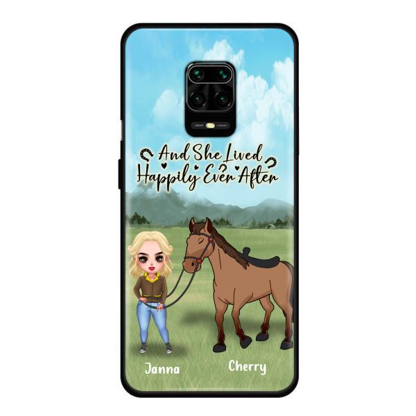 Customer Personalized Horse Girl Chibi Phone Case - Gift for Horse Lovers with the case for Huawei, Xiaomi and Oppo