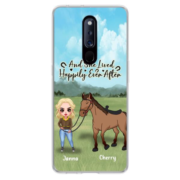 Customer Personalized Horse Girl Chibi Phone Case - Gift for Horse Lovers with the case for Huawei, Xiaomi and Oppo