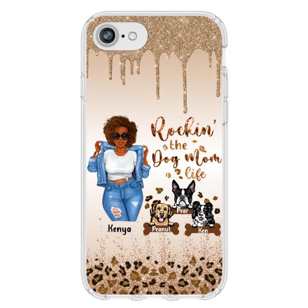 Custom Personalized Dog Mom Phone Case - Up to 3 Dogs - Rockin' The Dog mom Life