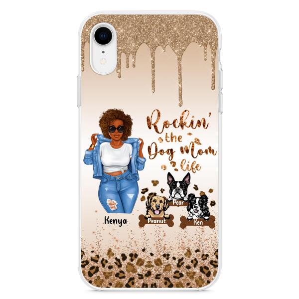 Custom Personalized Dog Mom Phone Case - Up to 3 Dogs - Rockin' The Dog mom Life