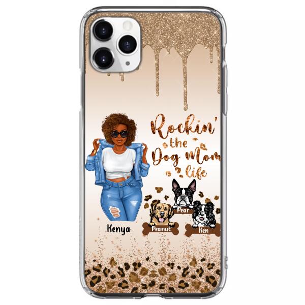 Custom Personalized Dog Mom Phone Case - Up to 3 Dogs - Rockin' The Dog mom Life