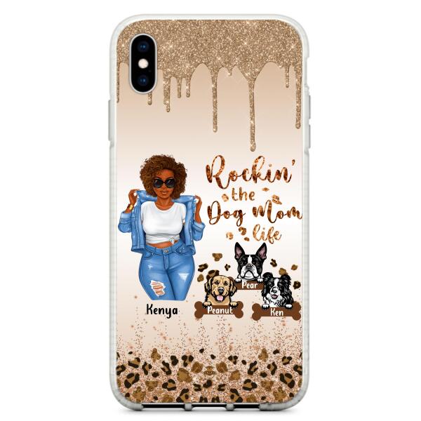 Custom Personalized Dog Mom Phone Case - Up to 3 Dogs - Rockin' The Dog mom Life