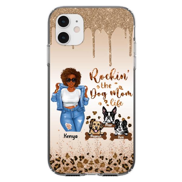 Custom Personalized Dog Mom Phone Case - Up to 3 Dogs - Rockin' The Dog mom Life