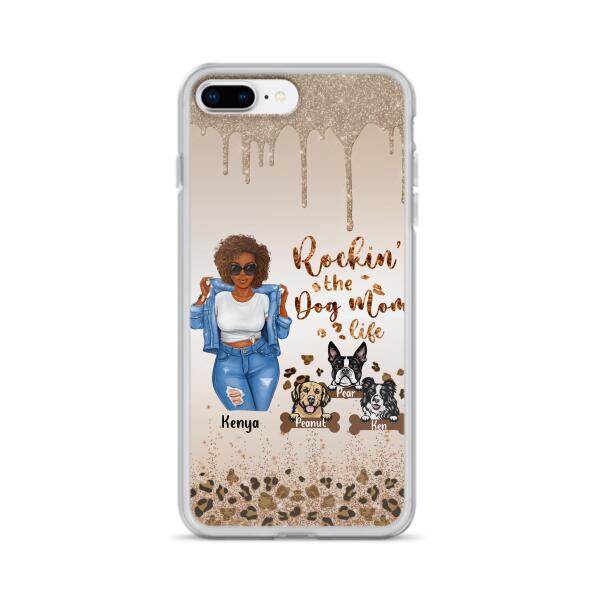 Custom Personalized Dog Mom Phone Case - Up to 3 Dogs - Rockin' The Dog mom Life