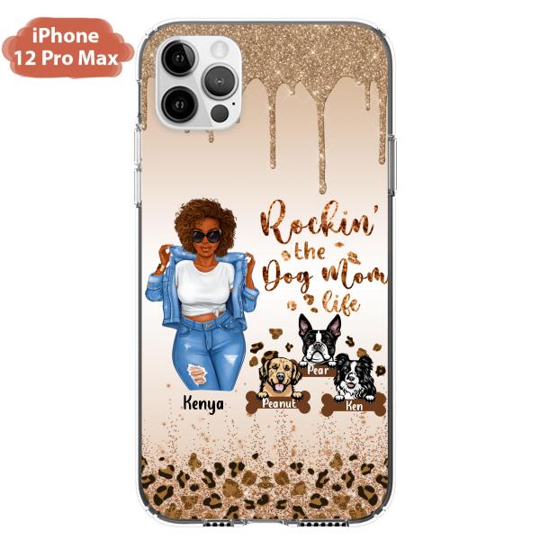 Custom Personalized Dog Mom Phone Case - Up to 3 Dogs - Rockin' The Dog mom Life