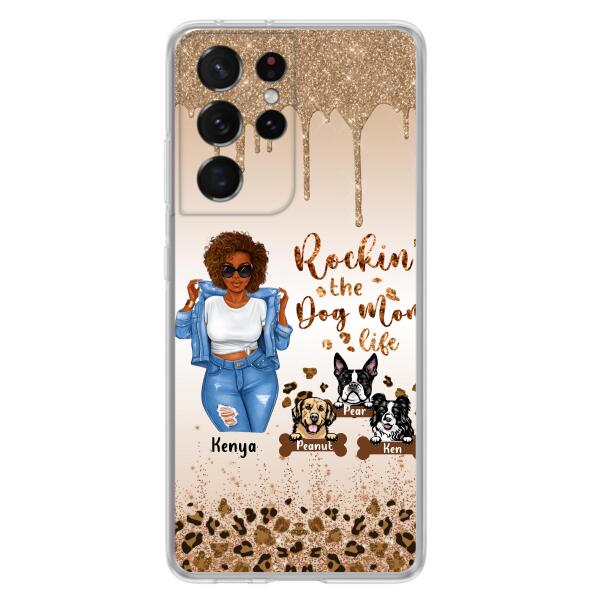 Custom Personalized Dog Mom Phone Case - Up to 3 Dogs - Rockin' The Dog mom Life