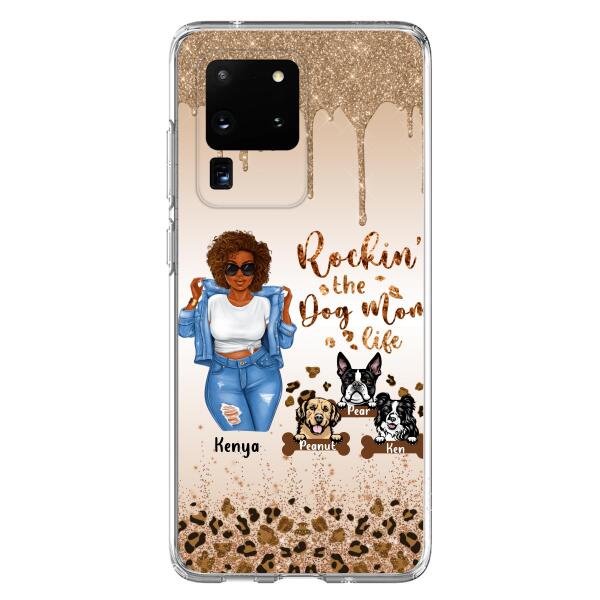 Custom Personalized Dog Mom Phone Case - Up to 3 Dogs - Rockin' The Dog mom Life