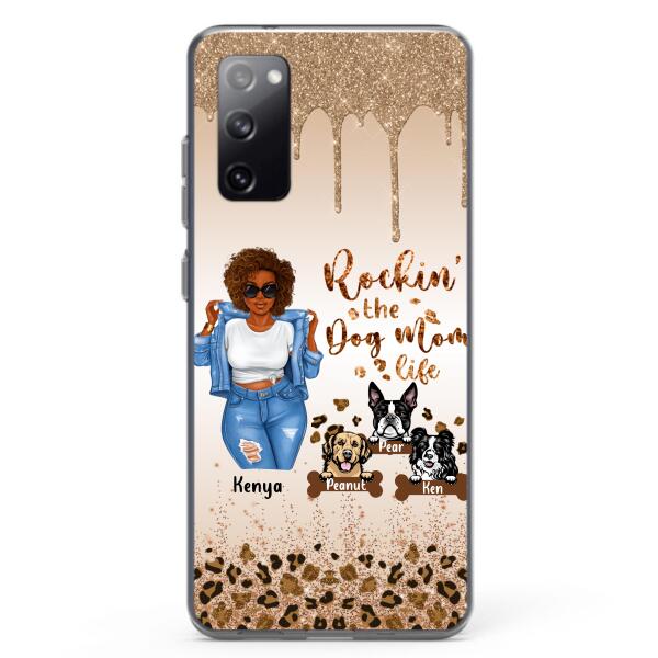 Custom Personalized Dog Mom Phone Case - Up to 3 Dogs - Rockin' The Dog mom Life