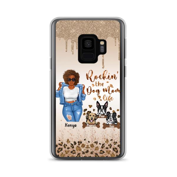 Custom Personalized Dog Mom Phone Case - Up to 3 Dogs - Rockin' The Dog mom Life