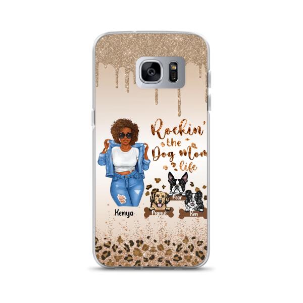 Custom Personalized Dog Mom Phone Case - Up to 3 Dogs - Rockin' The Dog mom Life