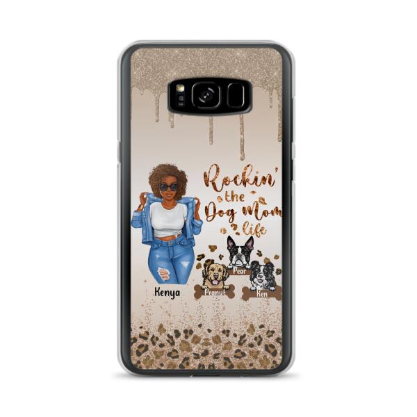 Custom Personalized Dog Mom Phone Case - Up to 3 Dogs - Rockin' The Dog mom Life