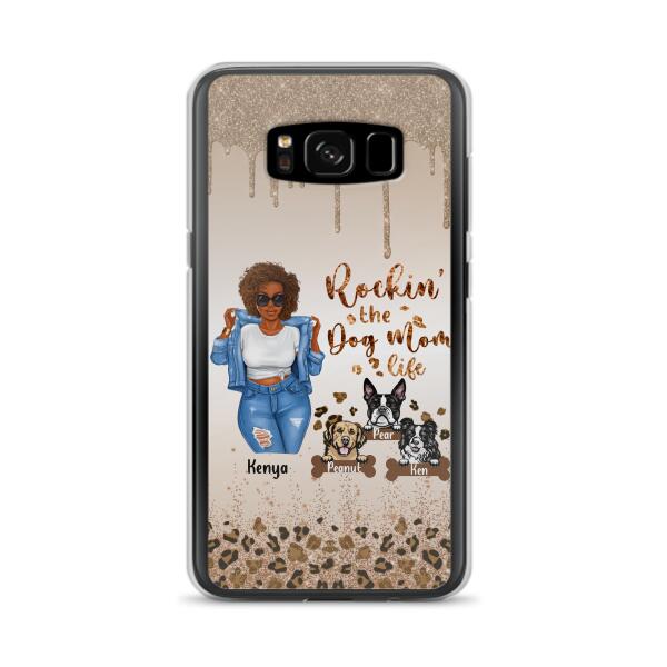 Custom Personalized Dog Mom Phone Case - Up to 3 Dogs - Rockin' The Dog mom Life