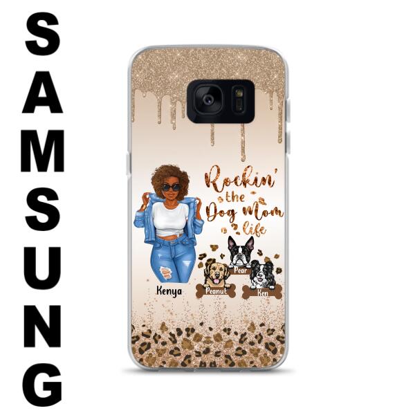 Custom Personalized Dog Mom Phone Case - Up to 3 Dogs - Rockin' The Dog mom Life