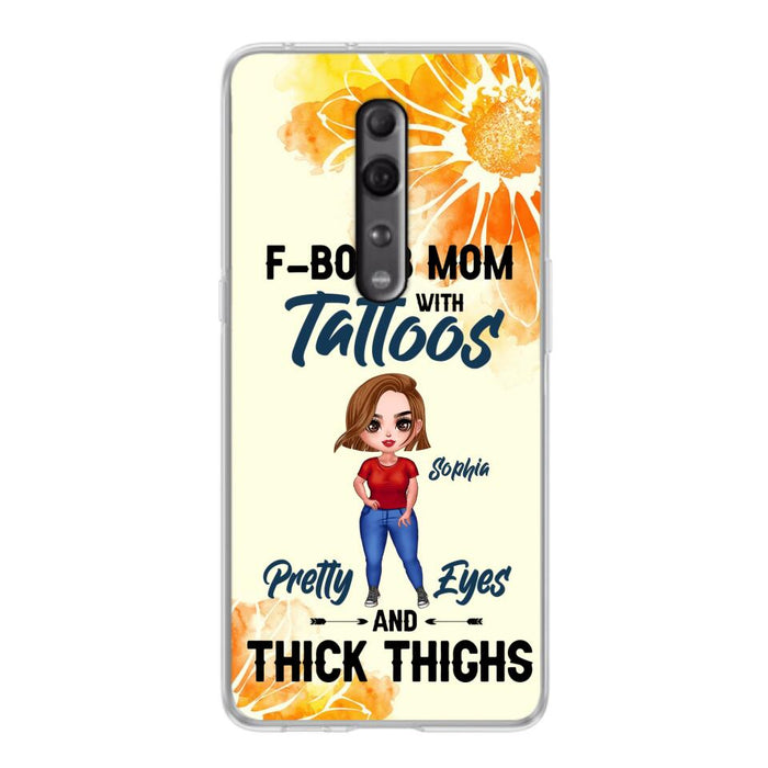 Custom Personalized F-Mom Phone Case - Case for Oppo, Xiaomi and Huawei - F-Bomb Mom with Tattoos