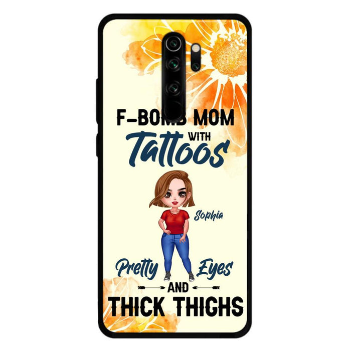 Custom Personalized F-Mom Phone Case - Case for Oppo, Xiaomi and Huawei - F-Bomb Mom with Tattoos