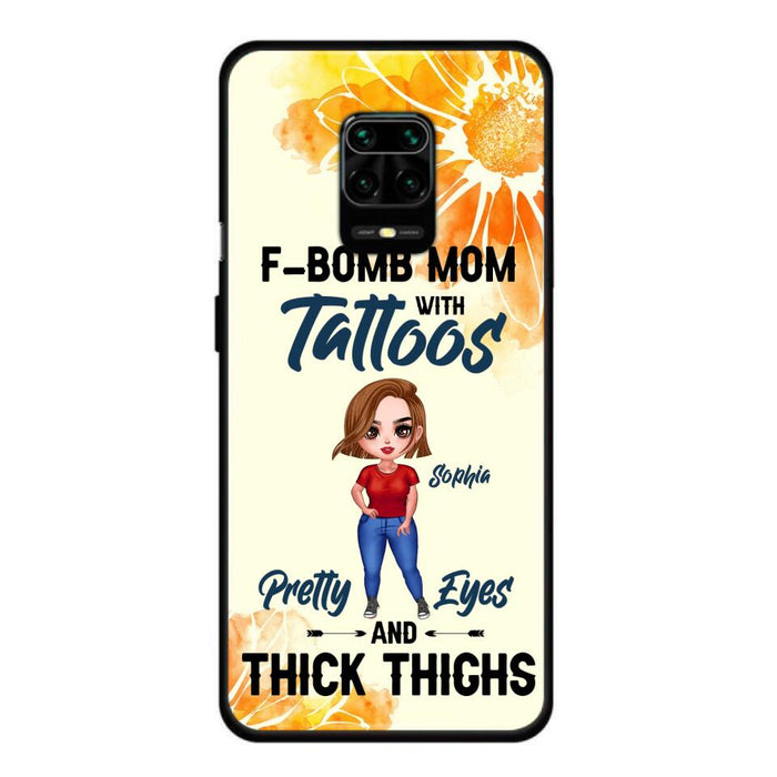 Custom Personalized F-Mom Phone Case - Case for Oppo, Xiaomi and Huawei - F-Bomb Mom with Tattoos