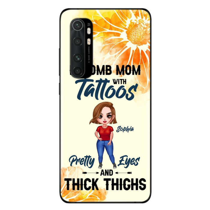 Custom Personalized F-Mom Phone Case - Case for Oppo, Xiaomi and Huawei - F-Bomb Mom with Tattoos