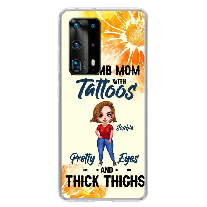 Custom Personalized F-Mom Phone Case - Case for Oppo, Xiaomi and Huawei - F-Bomb Mom with Tattoos