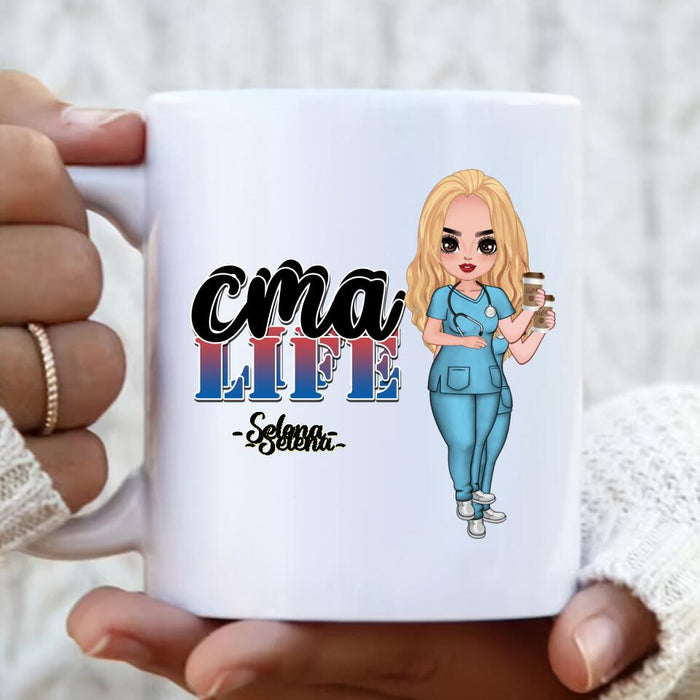 Custom Personalized Nurse Life Coffee Mug - Best Gift Idea For Nurse Life Lovers/Mother's Day - CMA Life
