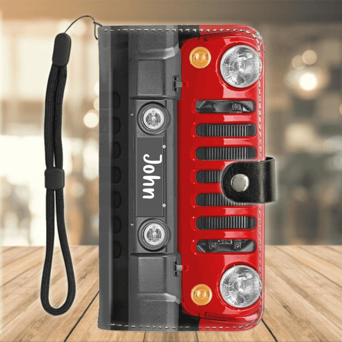 Custom Personalized Off-road Flip Leather Purse For Mobile Phone - Best Gift For Off-road Lover