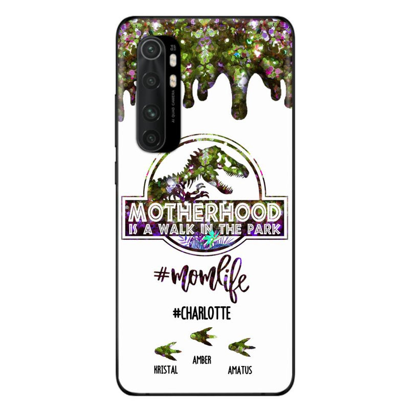 Personalized Mama Dinosaur Phone Case - Best Gift For Mothers - Motherhood Is A Walk In The Park - Phone Case For Xiaomi, Oppo And Huawei - 2QCGS1
